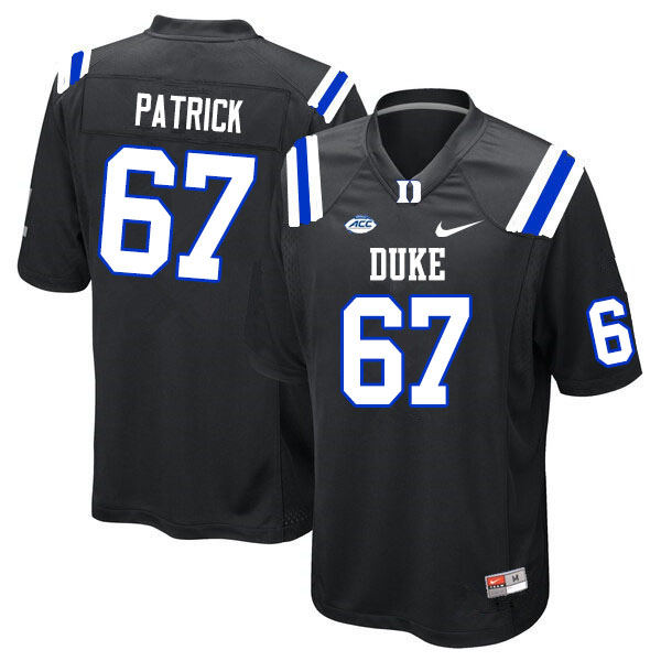 Men #67 Lucas Patrick Duke Blue Devils College Football Jerseys Sale-Black